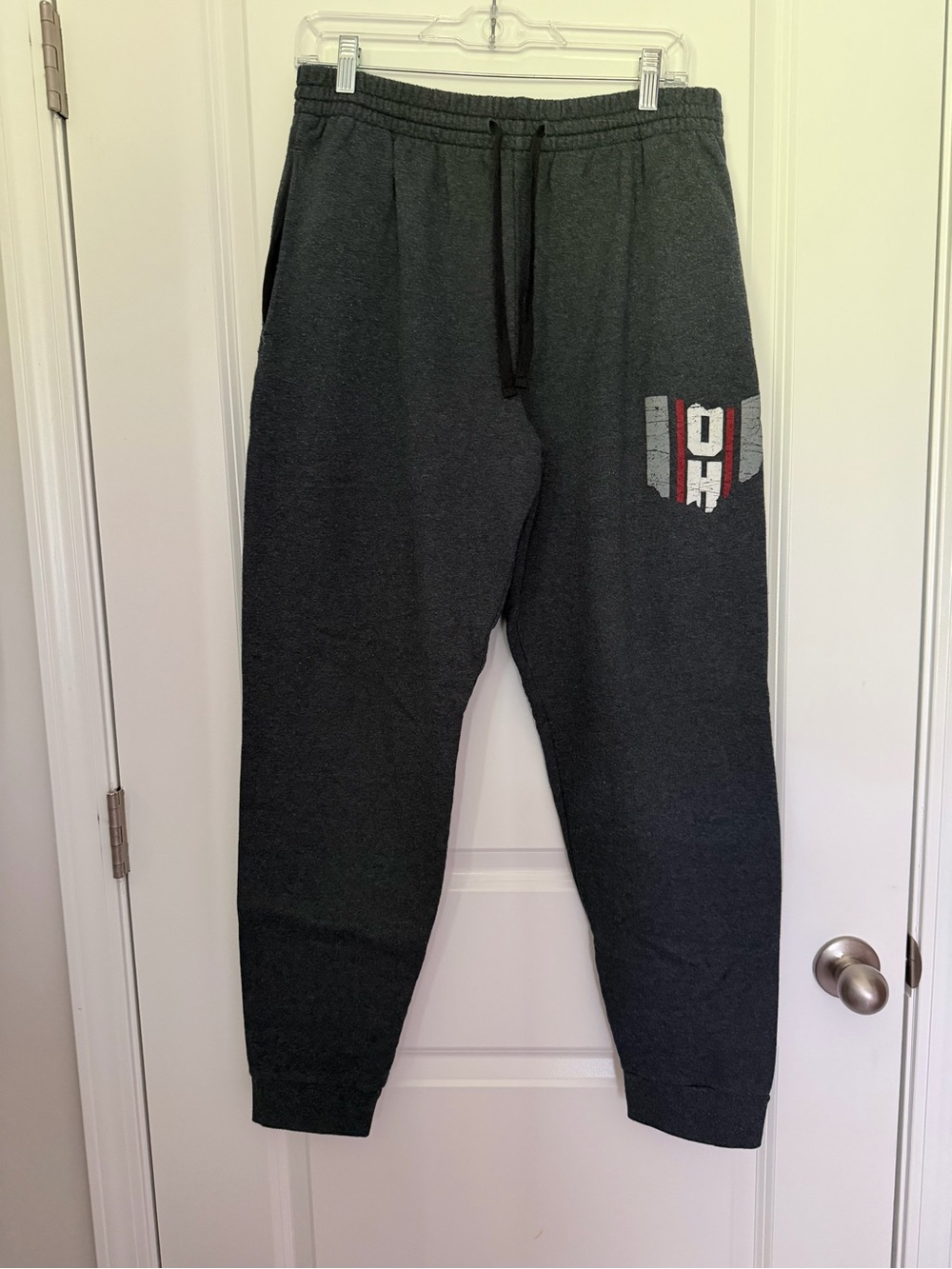 Ohio Charcoal Men's Jogger Sweatpants with Side Graphic